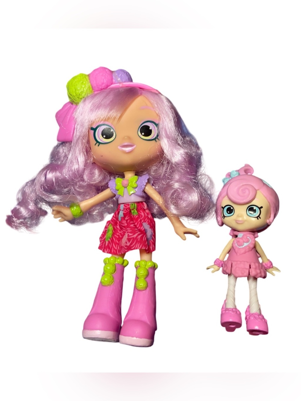 Shopkins Doll Lot Of 2 Pommie 5” And Lil Shoppies Doll Happy Places 3”